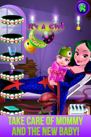 Monster's New Baby - Kids Halloween Salon Games screenshot 4