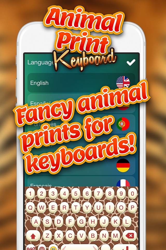 Animal Print Keyboard – Zoo Skins and Fashion Background Themes for Custom Keyboards screenshot 3