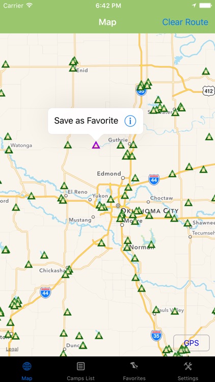 Oklahoma – Camping & RV spots