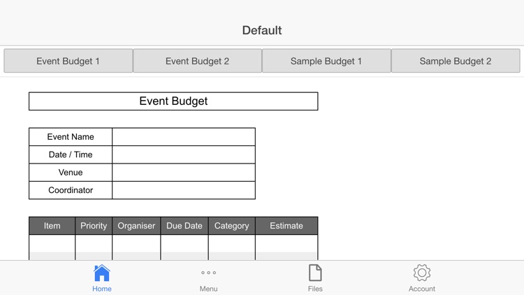 Event Budget