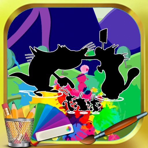 Paint For Kids Games Oggy Edition iOS App