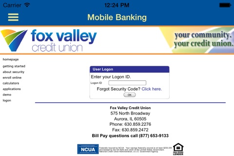 Fox Valley Credit Union screenshot 2