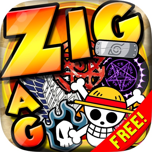 Words Zigzag : Manga Top Hit Characters Crossword Puzzles Games Free with Friends icon