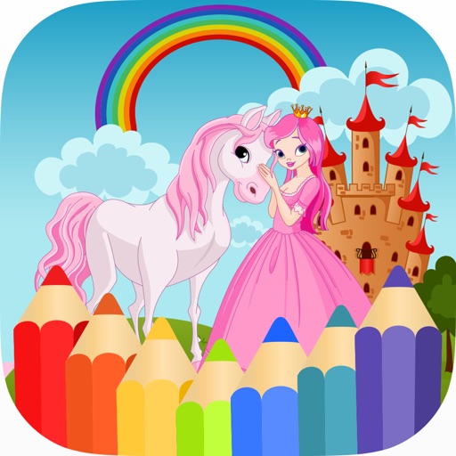 Princess Coloring Book - All In 1 Fairy Tail Draw Paint and Color Games HD For Preschool Toddler Girls and Boys