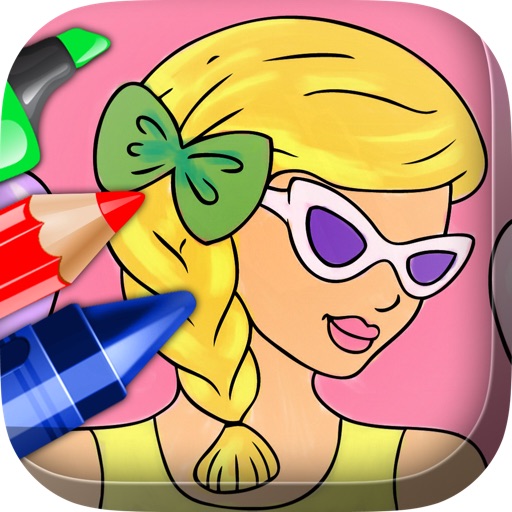 Girls Fashion Painting 4 Kids - colouring book for little angels and princesses icon