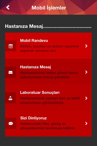 Güven Mobil - Güven Hastanesi Mobil Uygulaması screenshot 2