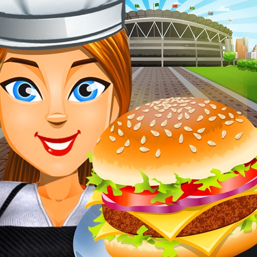 Soccer Stadium Fast-Food Cafeteria : Play best Master-Chef Ham-burger & Pizza Cooking Restaurant pro