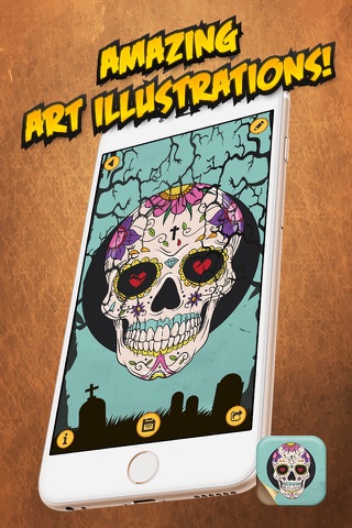 Sugar Skull Wallpaper – Day of the Dead Picture.s for Home and Lock Screen screenshot 2