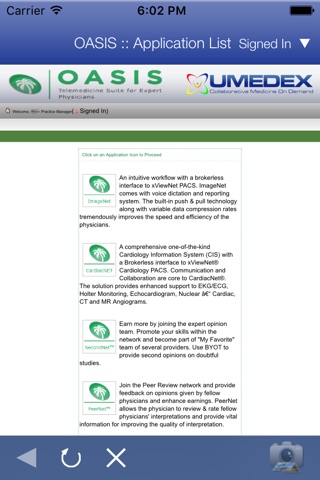 UMEDEX OASIS Telemedicine Suite screenshot 2