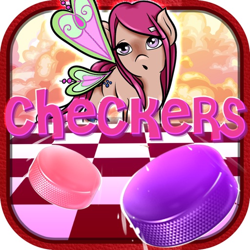 Checkers Boards Puzzle Pro - “ My Fairy Pony Games with Friends Edition ” icon