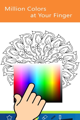 Mandala Coloring Pages Game For Girls - Adult Anxiety Stress Relief Color Therapy Anxious App screenshot 3