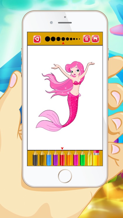 Mermaid Coloring Book - Educational Coloring Games For kids and Toddlers