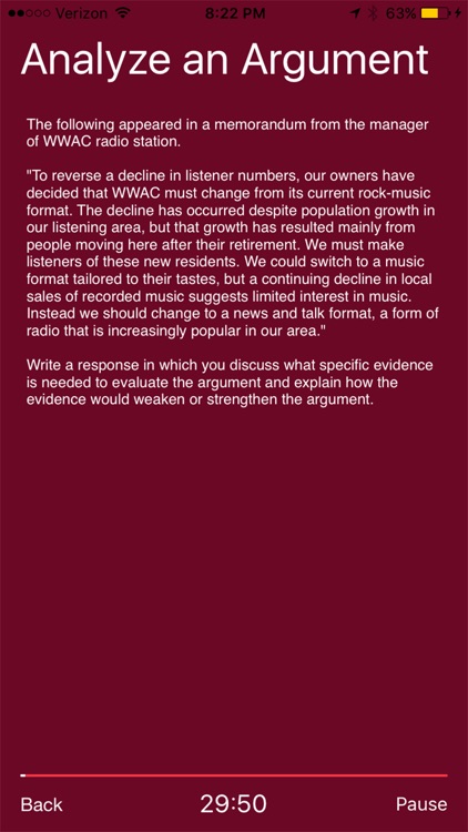 GRE Essay Practice Tool