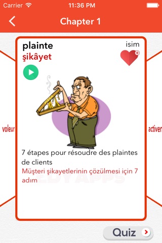 Fransızca Kelime Ezberleme Kartları screenshot 2
