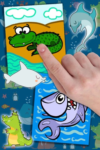 Paint aquatic sea animals in coloring book screenshot 2