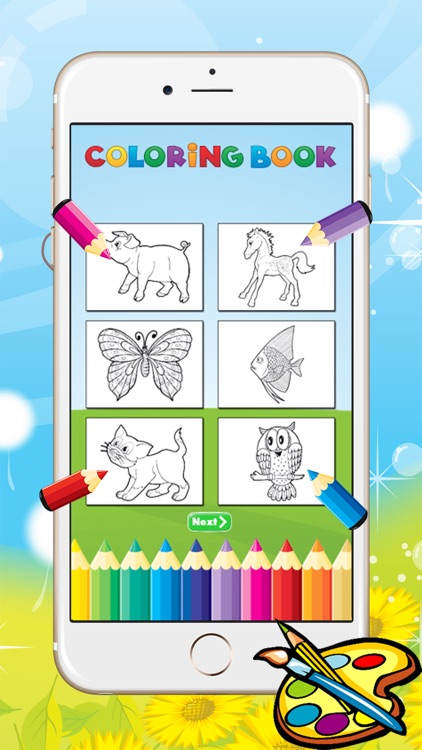 Animal Coloring Book - Drawing for kid free game, Paint and color games HD for good kid screenshot-4