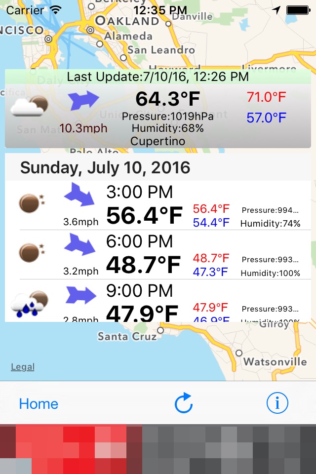 Weather on Map screenshot 2