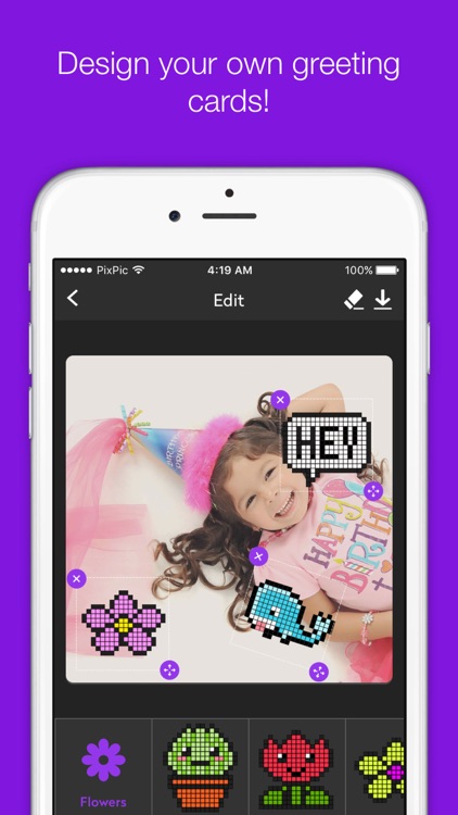 PixPic - funny, cute pixel stickers for photos