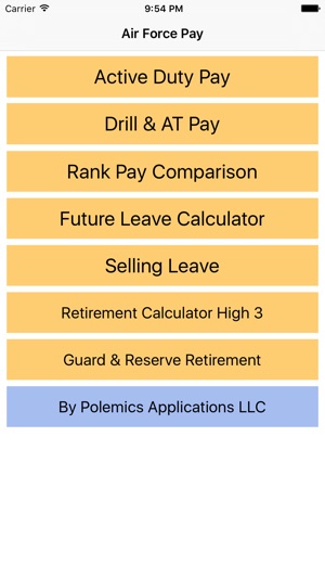 Air Force Pay Calculators