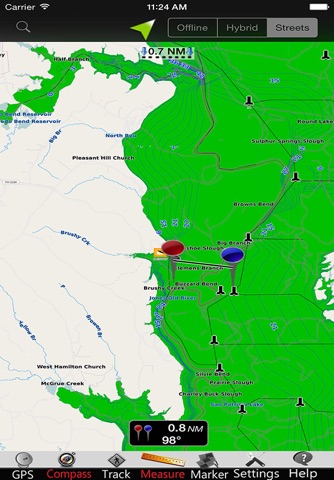 Toledo Bend GPS Nautical Chart screenshot 2