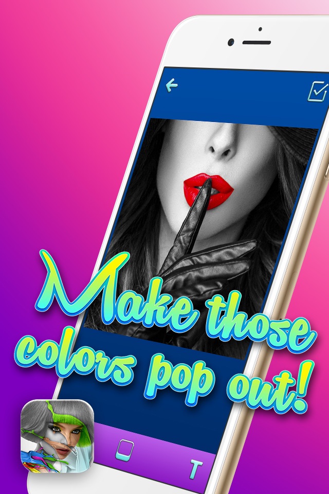 Splash Me with Color! Highlight Black & White Pictures with Retouch Effects and Color Pop Tool screenshot 3