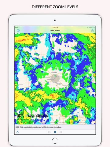Rain Alarm XL - Rain Alerts and Live Doppler Radar Images screenshot 3