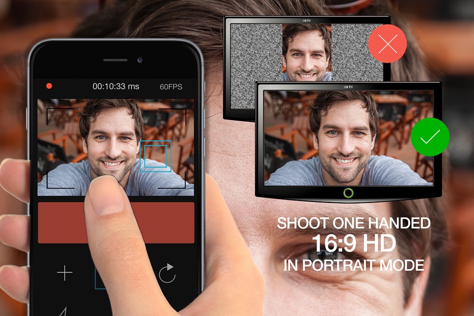 Record 16:9 HD in Portrait - Touch Record Camera screenshot 2