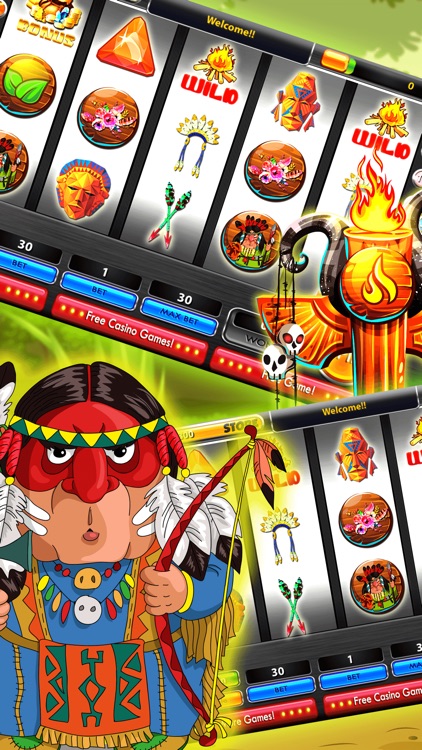 Jungle Gods Slots Machines - Casino Bonanza Treasures VIP 7's Party of Slot Lost Gold