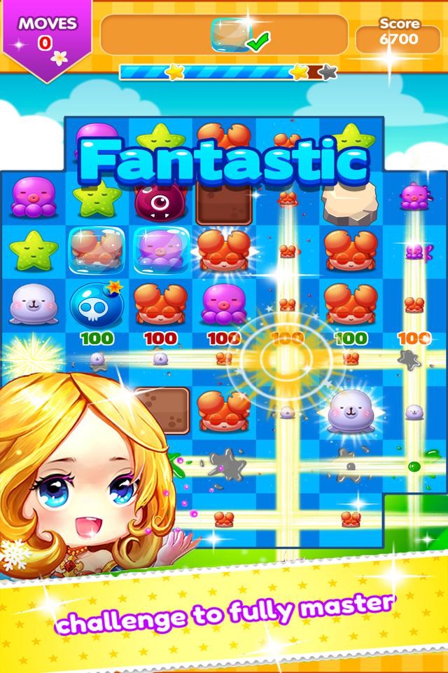 Sea Paradise Mania:Match 3 - A fun and addictive puzzle game for free screenshot 2