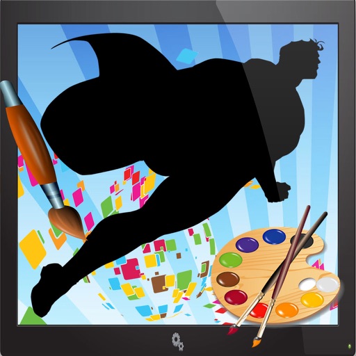 Coloring Book Page Superman Draw Edition iOS App
