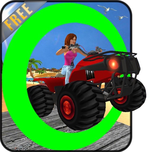 Drive Monster Stunt Truck Tropical Beach Simulator Free icon