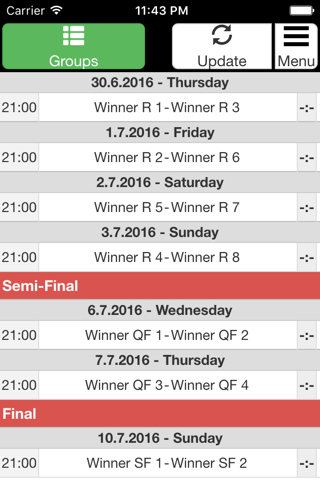Euro Soccer Fixtures screenshot 3