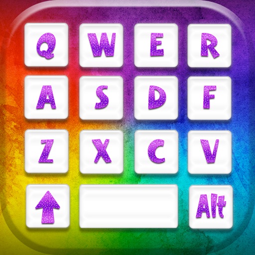 Rainbow Keyboard Skins for iPhone – Custom Keys + Color.ful Themes + Fancy Fonts
