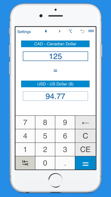 US Dollars to Canadian Dollars currency converter