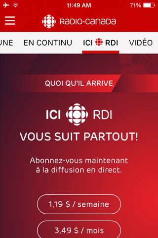 Radio-Canada Info screenshot 2