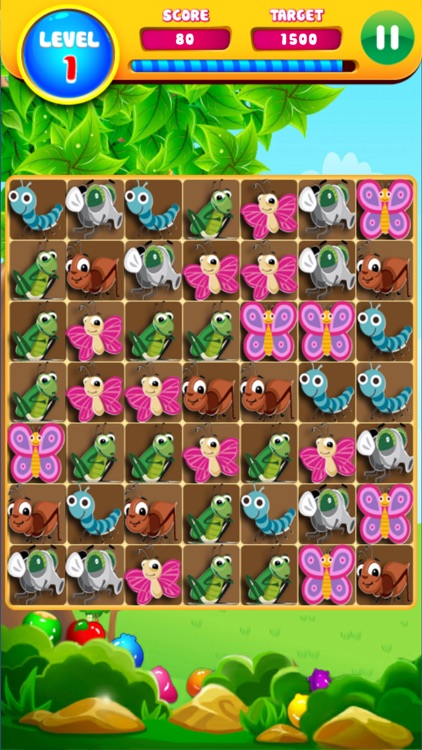 Bug Wide Village Squash Basher - Cute Insect Matching Puzzle Game