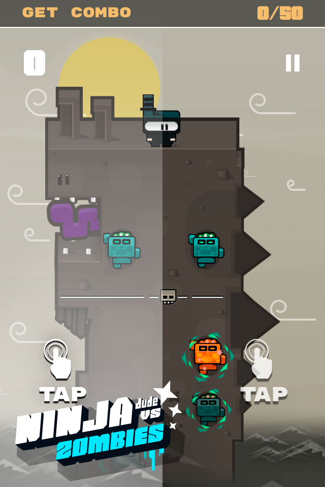 Ninja Dude vs Zombies - endless tap n slash zombie arcade game