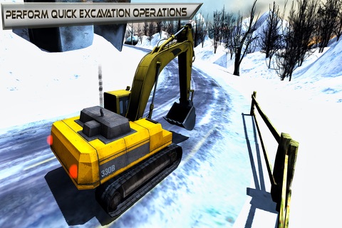 Snow Excavator 3D : Winter Mountain Rescue Operation with Snow Plow & Dumper Truck Simulation PRO edition screenshot 4