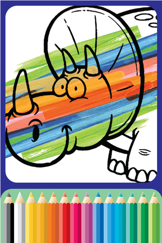 Dinosaurs Village coloring page for boys Third Edition screenshot 2
