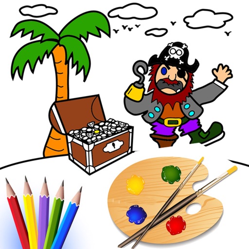 Paint Color Kid - Childrens's Drawing Desk , Paintbrush, Draw,Doodle, Sketch Coloring Book.
