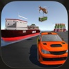 Cargo Ship Sports Car Transporter Simulator - Parking Driver Game