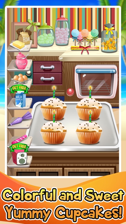 Summer Food Maker Vacation - Cake Making Salon & Candy Make Kids Cooking Games for Girls & Boys! screenshot-3