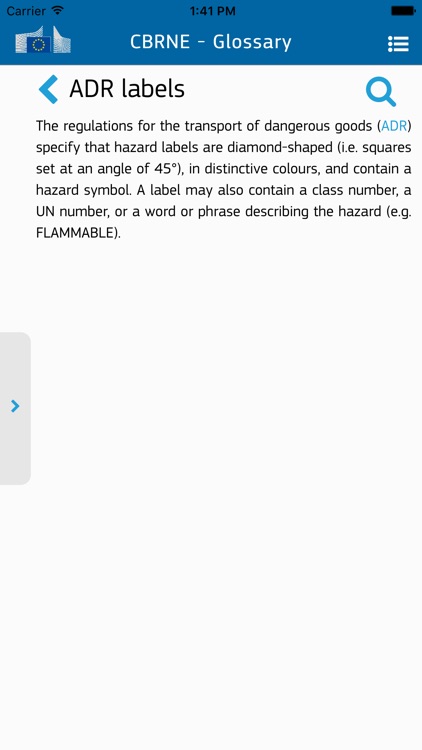 EU CBRNE Glossary