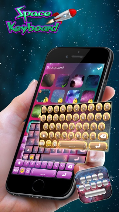 Space Keyboard Free – Custom Galaxy and Star Themes with Cool Fonts for iPhone 1.0 IOS -