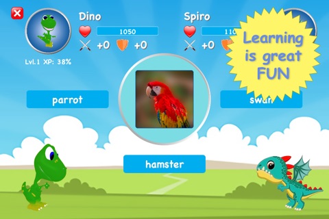 English for Kids with DragoLangu Free Edition - children learn english words screenshot 2