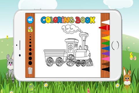 Trains Coloring Book for Kids Game screenshot 3