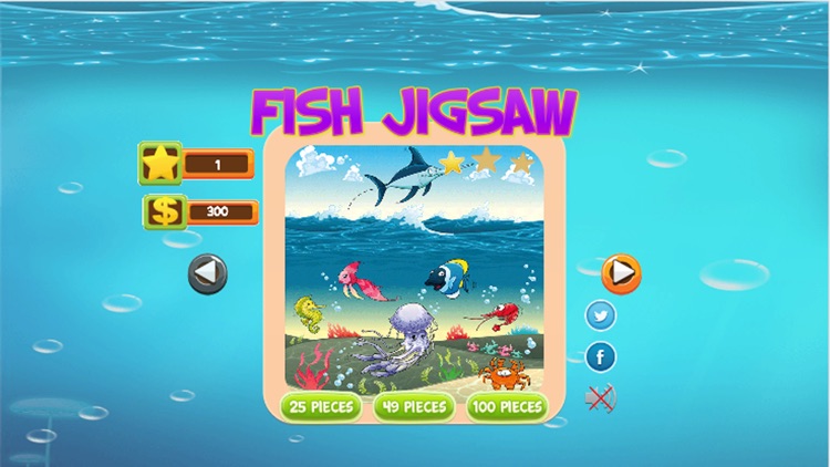 Finding Cute Fish And Sea Animal In The Cartoon Jigsaw Puzzle - Educational Solving Match Games For Kids