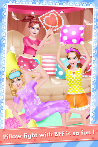 High School PJ Party - Girls Sleepover Salon with Summer SPA, Makeup & Makeover Games screenshot 2