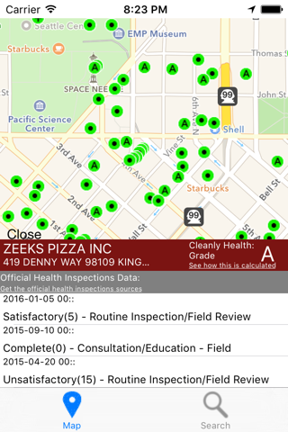 Cleanly Seattle/King County-Restaurant Inspections screenshot 3