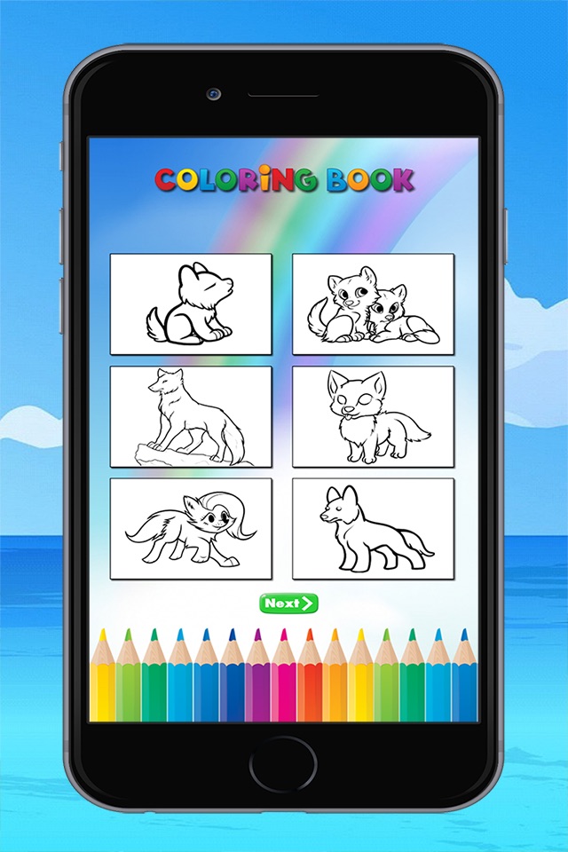 The Wolf Coloring Book: Learn to color and draw a wolf, hyena and more, Free games for children screenshot 3